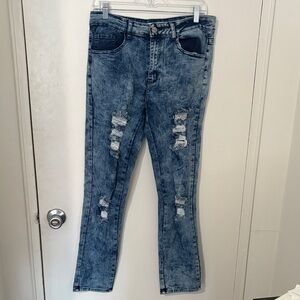⭐️ American Quality Denim Chic Distressed Denim Skinny Jeans
